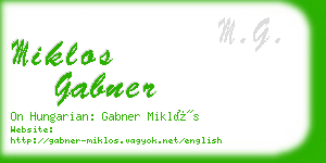 miklos gabner business card